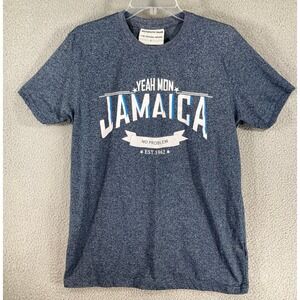 Jamaica T Shirt Adult Large Blue Gray Short Sleeve Yeah, Mon, No Problem Tourist